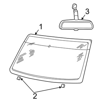Ford OE - Windshield - Glass