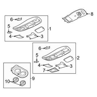 Ford OE - Overhead Console (W/O Sunroof), (Sport Utility)