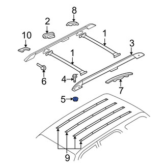 Ford OE - Roof Luggage Carrier Side Rail Nut