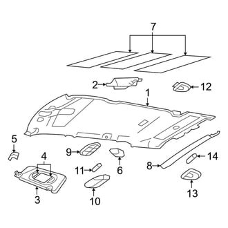 Ford OE - Roof - Interior Trim (W/O Overhead Console, W/O Sunroof)