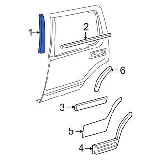 Ford OE - Rear Right Door Window Molding