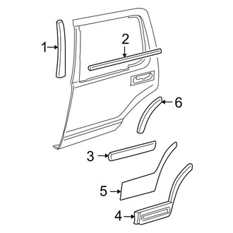 Ford OE - Rear Door - Exterior Trim