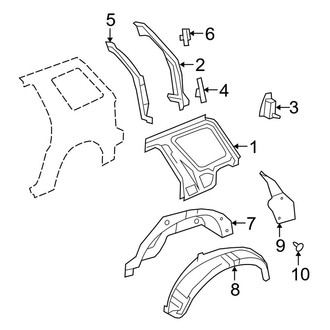 Ford OE - Quarter Panel - Inner Structure
