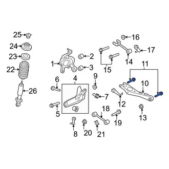 Ford OE - Rear Upper Suspension Control Arm Bolt