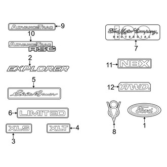 Ford OE - Lift Gate - Exterior Trim (4WD)