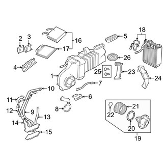Ford OE - Air Conditioner & Heater - Evaporator & Heater Components (Rear)