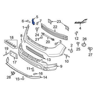 Ford OE - Front Left Bumper Cover Support Rail