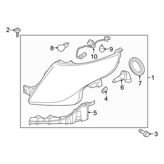 Ford OE - Front Lamps - Headlamp Components (Halogen), (Base / Limited / XLT)