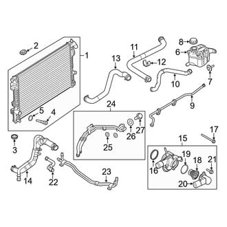 Ford OE - Cooling - Radiator & Components (3.7L)