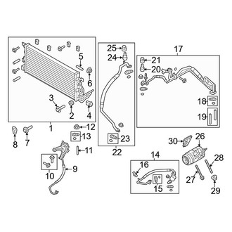 Ford OE - Air Conditioner & Heater - Condenser, Compressor & Lines (2.0L)