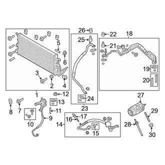 Ford OE - Air Conditioner & Heater - Condenser, Compressor & Lines