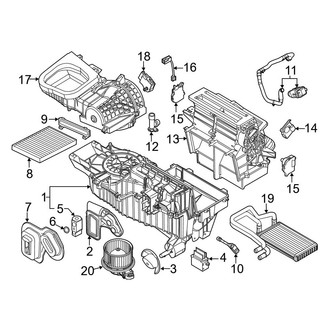 Ford OE - Air Conditioner & Heater - Evaporator Components (With Dual Zone A/C)