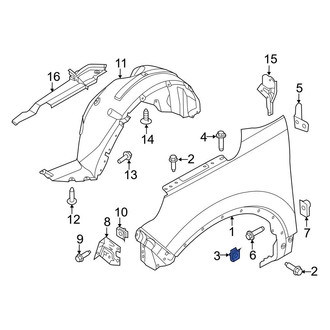 Ford OE - Rear Fender Support Nut
