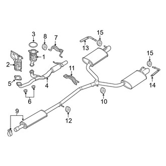 Ford OE - Exhaust System - Exhaust Components (Base / Limited / XLT 3.5L)