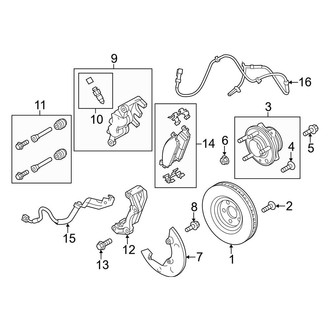 Ford OE - Front Suspension - Brake Components