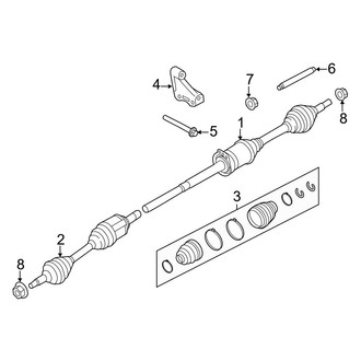 Ford OE - Front Suspension - Drive Axles (2.0L)