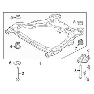 Ford OE - Front Suspension - Crossmembers & Components (T Engine VIN Character)