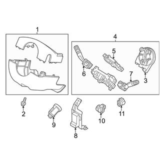 Ford OE - Steering Column - Shroud, Switches & Levers (With Tilt Only)