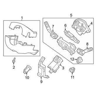 Ford OE - Steering Column - Shroud, Switches & Levers (With Manual Tilt/Telescope)