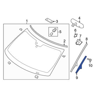 Ford OE - Front Right Lower Windshield Molding