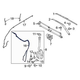 Ford OE - Front Upper Windshield Washer Hose