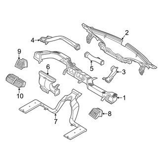 Ford OE - Instrument Panel - Ducts (Front)