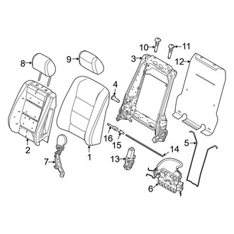 Ford OE - Seats & Tracks - Front Seat Components (Seat Back), (Base / Limited / XLT)