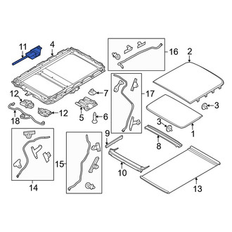 Ford OE - Left Sunroof Cable