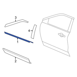 Ford OE - Front Left Door Window Belt Weatherstrip