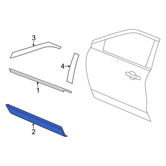 Ford OE - Front Left Lower Door Molding