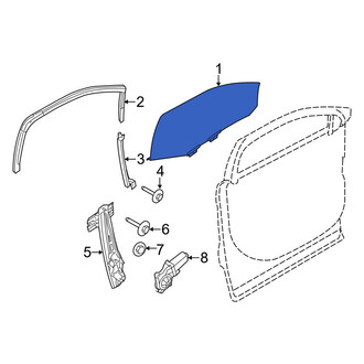 Ford OE - Front Right Door Glass