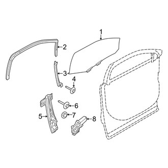 Ford OE - Front Door - Glass & Hardware (Limited / XLT)
