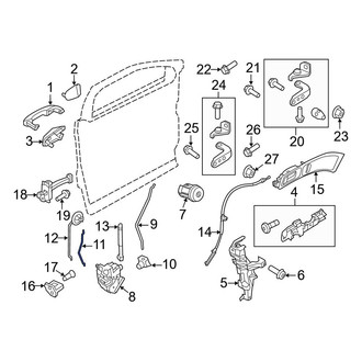 Ford OE - Front Left Door Lock Operating Rod