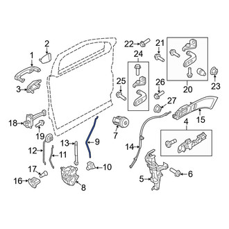 Ford OE - Front Left Door Lock Operating Rod