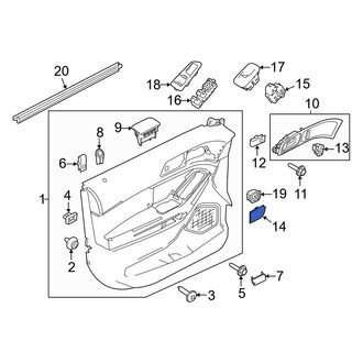 Ford OE - Front Right Interior Door Handle Trim