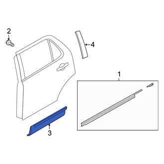 Ford OE - Front Right Lower Door Molding