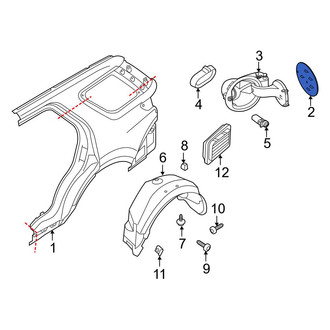 Ford OE - Rear Fuel Filler Door