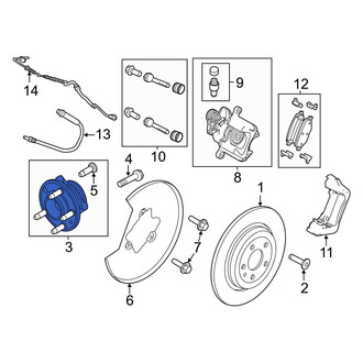 Ford OE - Front Wheel Bearing and Hub Assembly