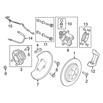 Ford OE - Rear Suspension - Brake Components (AWD)