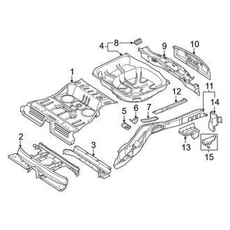 Ford OE - Rear Body & Floor - Rear Floor & Rails