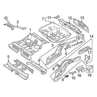 Ford OE - Center Left Floor Pan Reinforcement