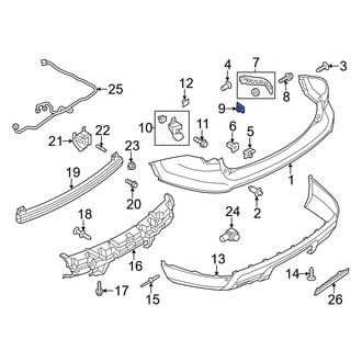 Ford OE - Bumper Cover Support Rail Nut