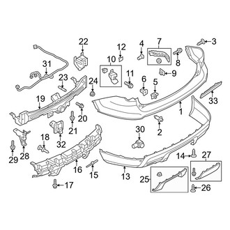 Ford OE - Rear Bumper - Bumper & Components (With Trailer Tow)