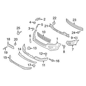 Ford OE - Front Bumper - Bumper & Components (Cover & Brackets, W/O Skid Plates)