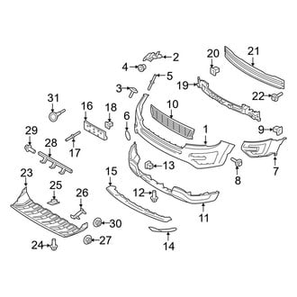 Ford OE - Front Bumper - Bumper & Components (Cover & Brackets, With Skid Plates)