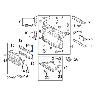 Ford OE - Radiator Shutter Spacer
