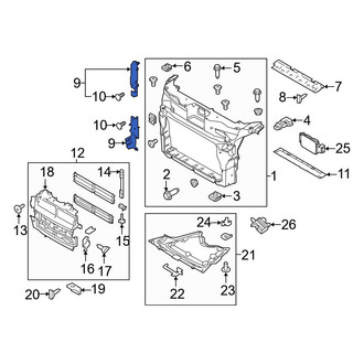 Ford OE - Front Right Outer Radiator Support Baffle