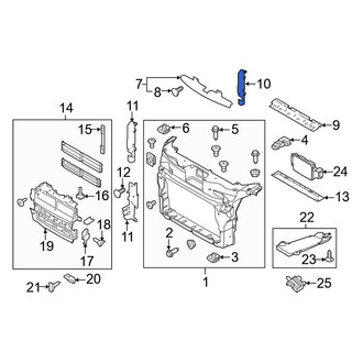 Ford OE - Front Upper Radiator Support Baffle