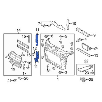 Ford OE - Front Left Radiator Support Baffle