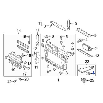 Ford OE - Radiator Support Splash Shield Clip